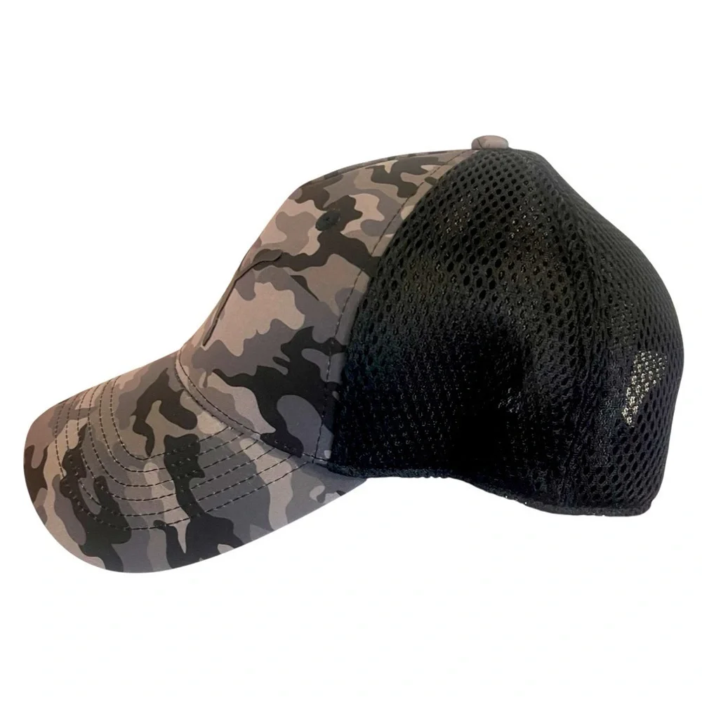 NWT PUMA Black Camo black and grey adjustable SnapBack Hat
